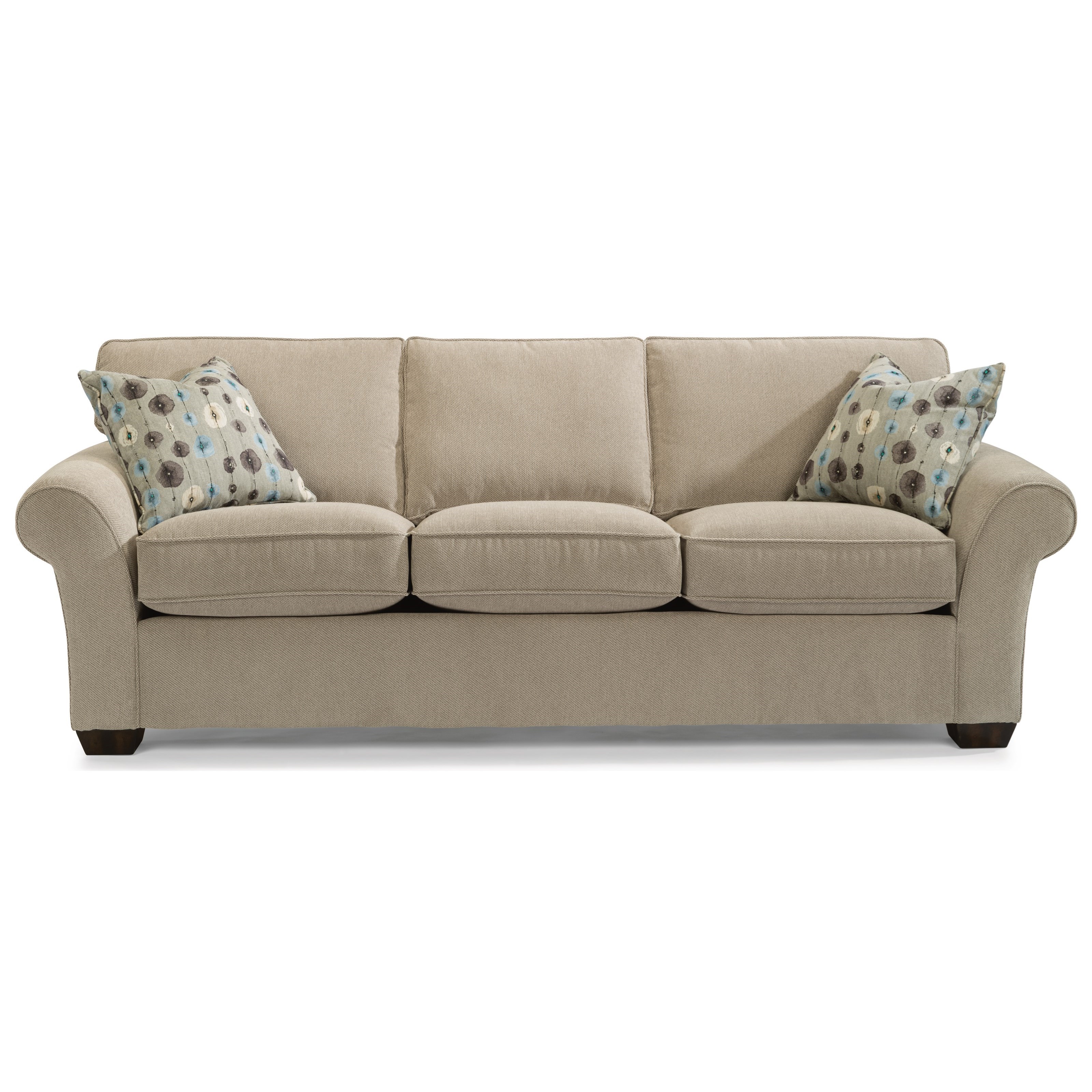 Flexsteel Vail 730531 91" Vail Three Cushion Sofa Dunk & Bright